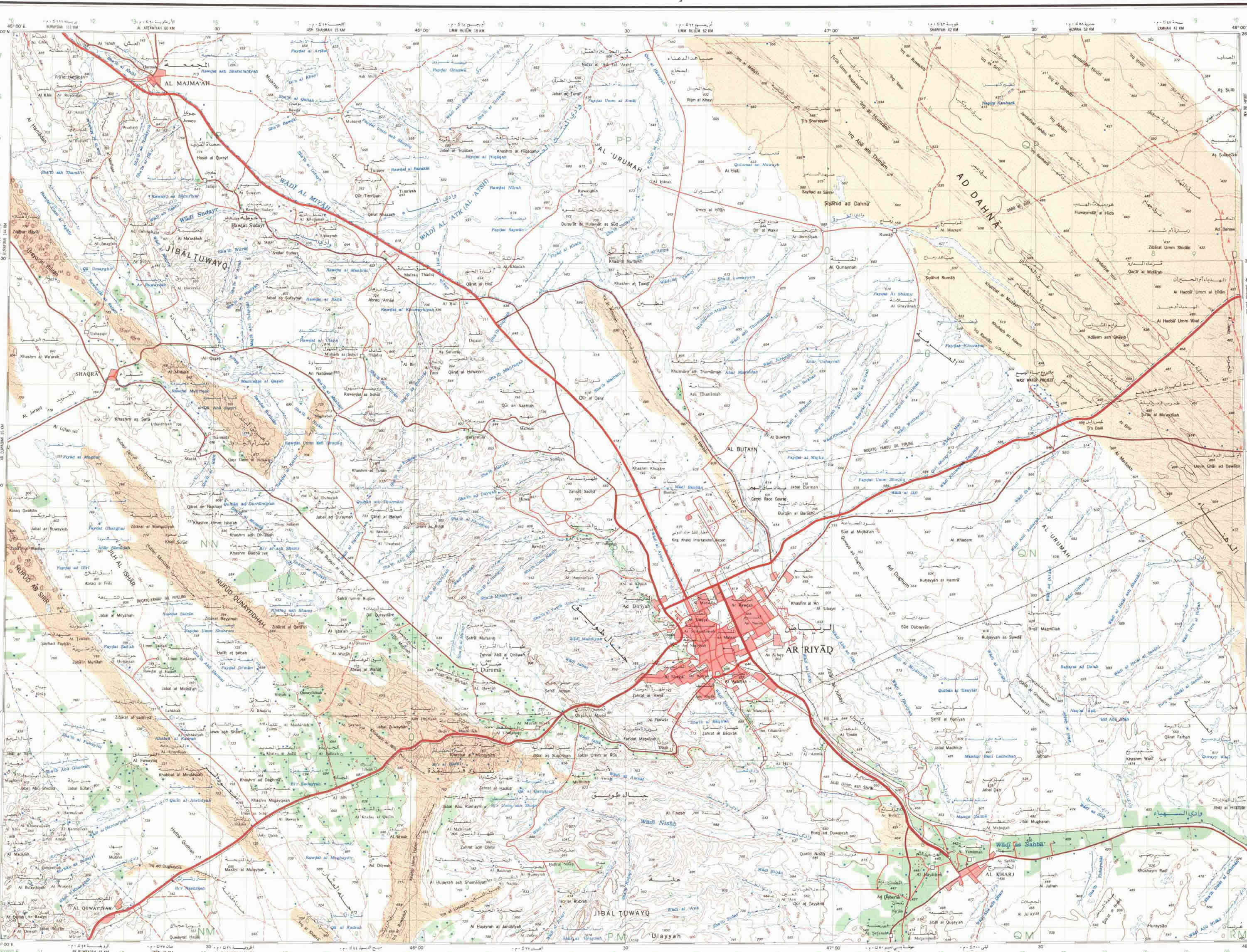 Al Riyadh Topo carte